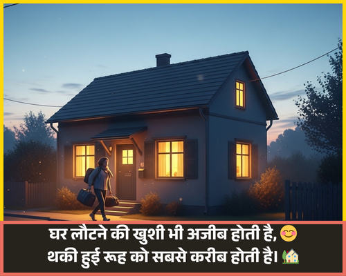 Ghar Jane Ki Khushi Shayari