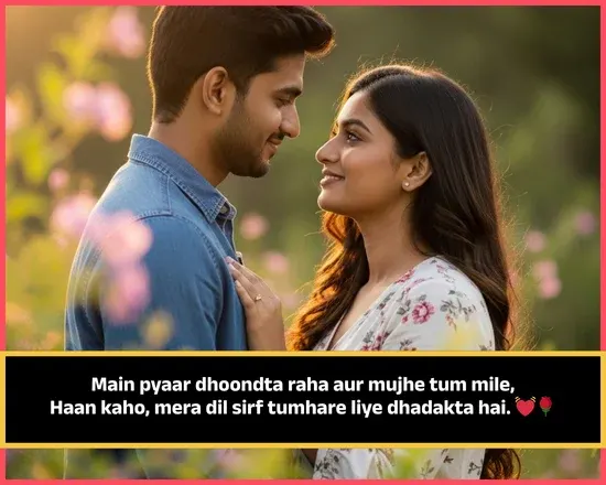 Propose Shayari in English Hindi